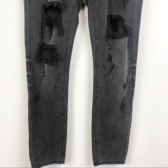 ONE TEASPOON | Freebird Basalt Black Denim Jeans - Picture 7 of 12